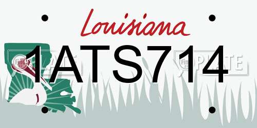 1ATS714 Louisiana License Plate