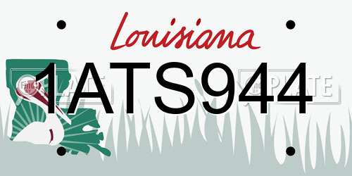 1ATS944 Louisiana License Plate