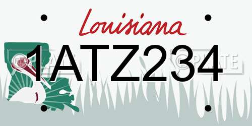 1ATZ234 Louisiana License Plate
