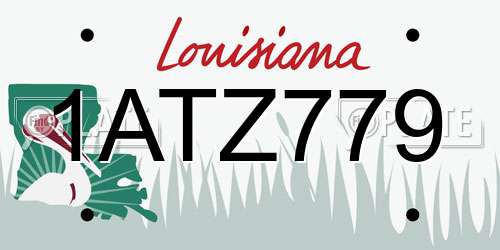 1ATZ779 Louisiana License Plate