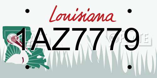 1AZ7779 Louisiana License Plate