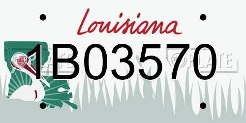 1B03570 Louisiana License Plate