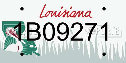 1B09271 Louisiana License Plate
