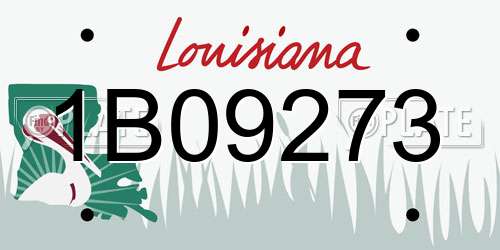 1B09273 Louisiana License Plate