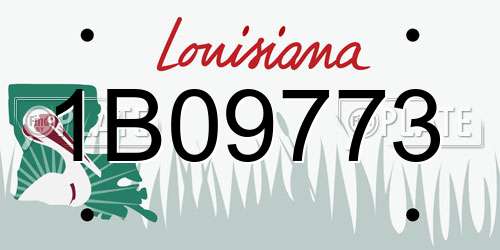 1B09773 Louisiana License Plate