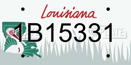 1B15331 Louisiana License Plate
