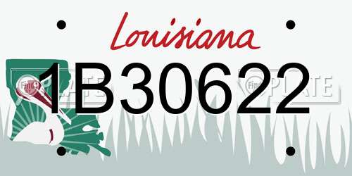 1B30622 Louisiana License Plate