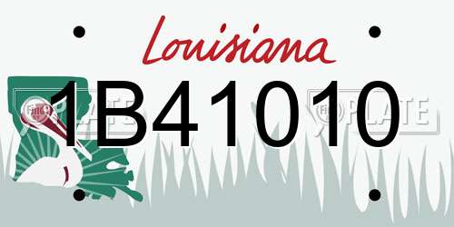 1B41010 Louisiana License Plate