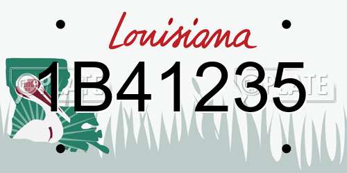 1B41235 Louisiana License Plate