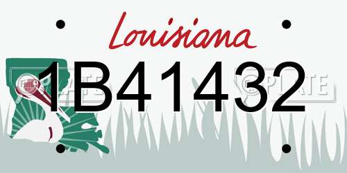 1B41432 Louisiana License Plate