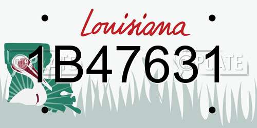 1B47631 Louisiana License Plate