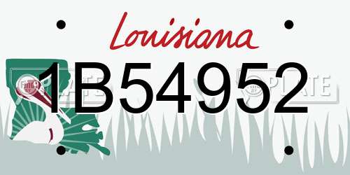 1B54952 Louisiana License Plate