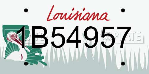 1B54957 Louisiana License Plate