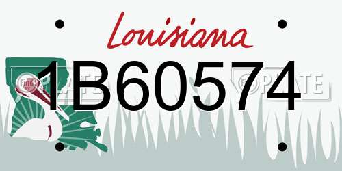1B60574 Louisiana License Plate