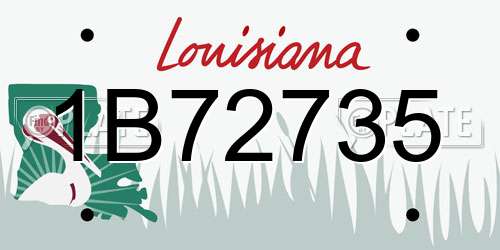 1B72735 Louisiana License Plate