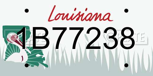 1B77238 Louisiana License Plate