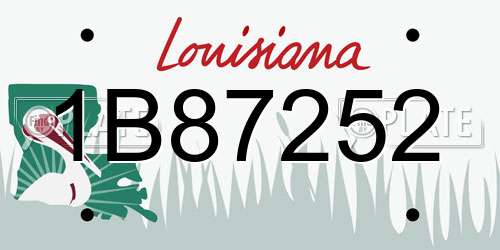 1B87252 Louisiana License Plate