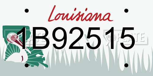 1B92515 Louisiana License Plate