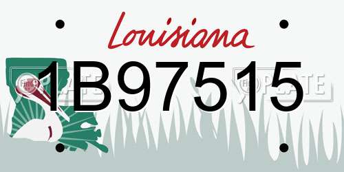 1B97515 Louisiana License Plate