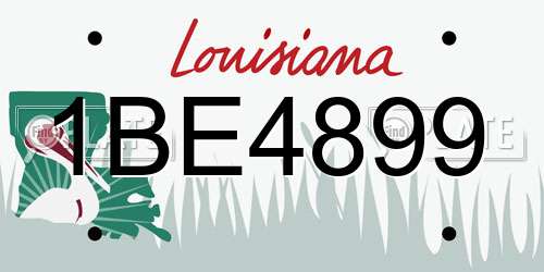 1BE4899 Louisiana License Plate