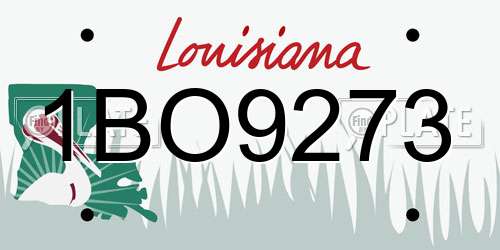 1BO9273 Louisiana License Plate