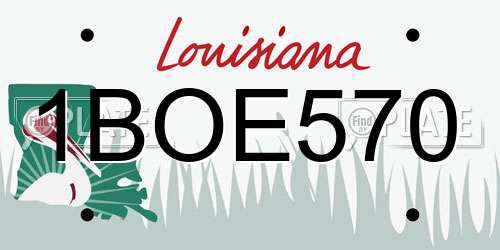 1BOE570 Louisiana License Plate