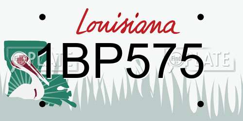 1BP575 Louisiana License Plate