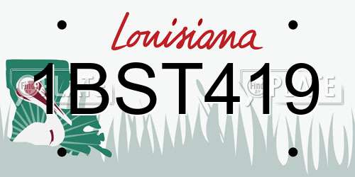 1BST419 Louisiana License Plate