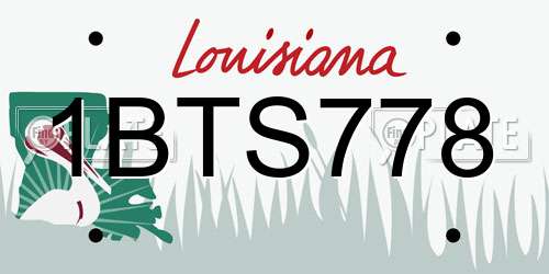 1BTS778 Louisiana License Plate