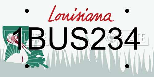 1BUS234 Louisiana License Plate