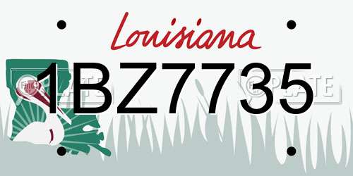 1BZ7735 Louisiana License Plate
