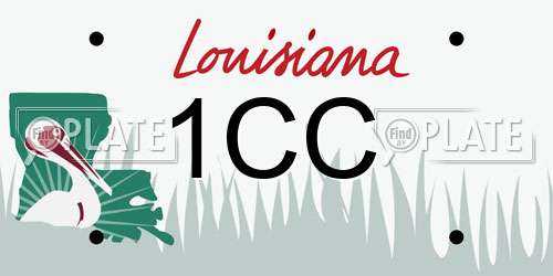 1CC Louisiana License Plate
