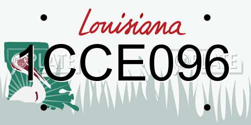 1CCE096 Louisiana License Plate