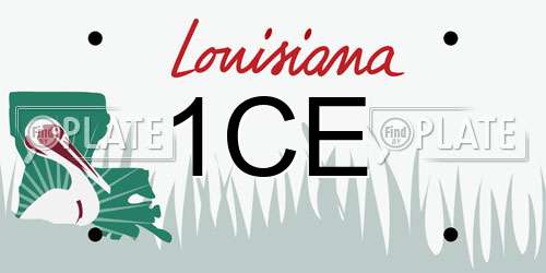 1CE Louisiana License Plate