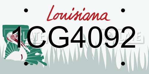1CG4092 Louisiana License Plate