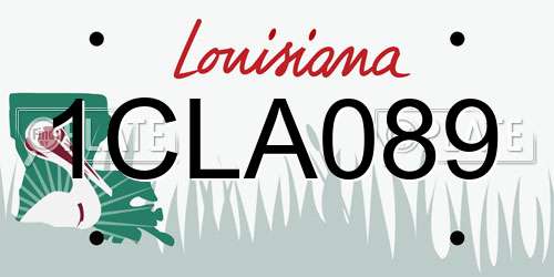 1CLA089 Louisiana License Plate