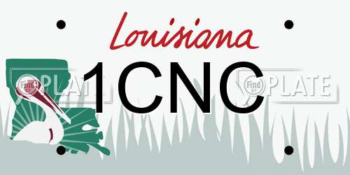 1CNC Louisiana License Plate