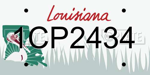 1CP2434 Louisiana License Plate