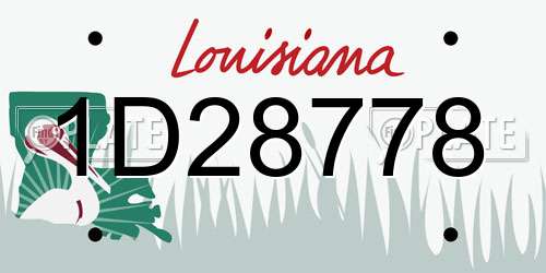 1D28778 Louisiana License Plate