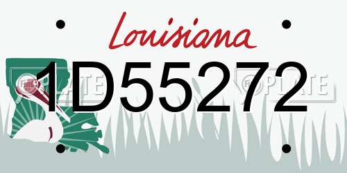1D55272 Louisiana License Plate