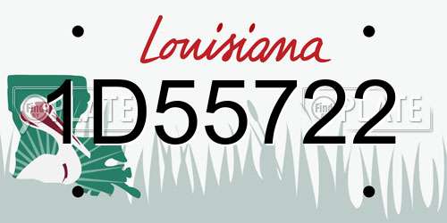 1D55722 Louisiana License Plate