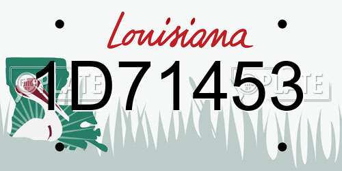 1D71453 Louisiana License Plate