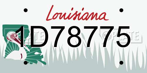 1D78775 Louisiana License Plate