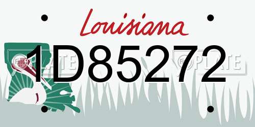 1D85272 Louisiana License Plate