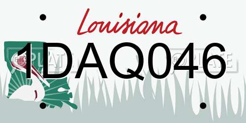 1DAQ046 Louisiana License Plate