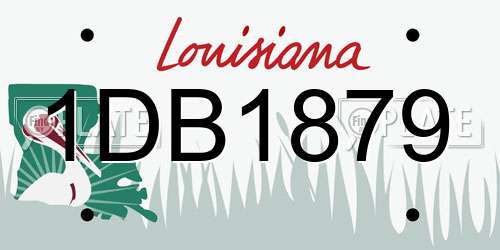 1DB1879 Louisiana License Plate