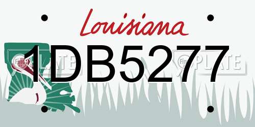 1DB5277 Louisiana License Plate