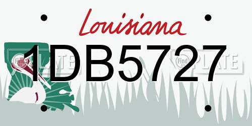 1DB5727 Louisiana License Plate