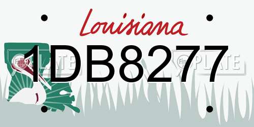1DB8277 Louisiana License Plate