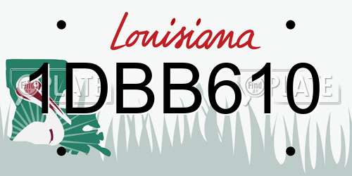1DBB610 Louisiana License Plate